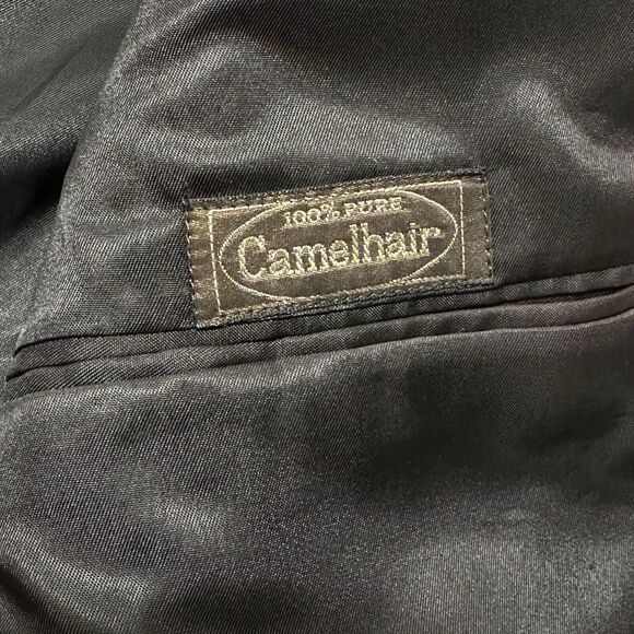 Jacobson's Men's 42 Regular 100% Pure Camelhair Suit Jacket Black Sport Coat USA - Picture 8 of 16